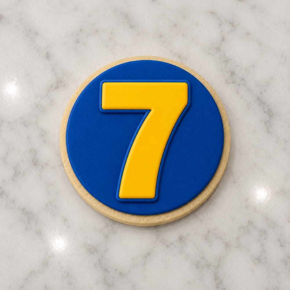 Μπισκότα Αριθμος Μπλε κίτρινο