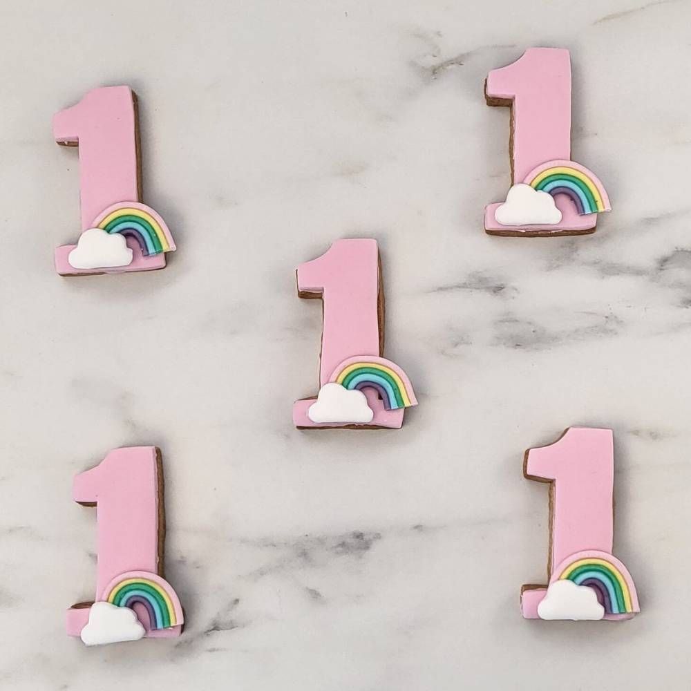 Μπισκότα Νούμερο με Ουράνιο Τόξο