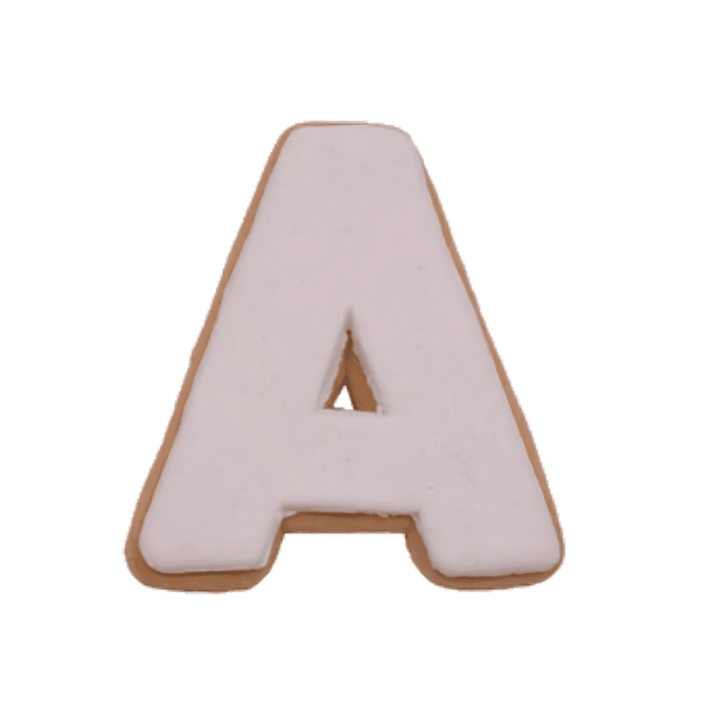 Μπισκότο μονόγραμμα με ζαχαρόπαστα