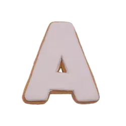 Μπισκότο μονόγραμμα με ζαχαρόπαστα