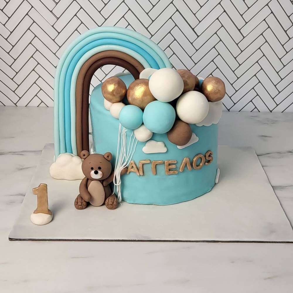 Τούρτα Αρκουδάκι με Μπαλόνια