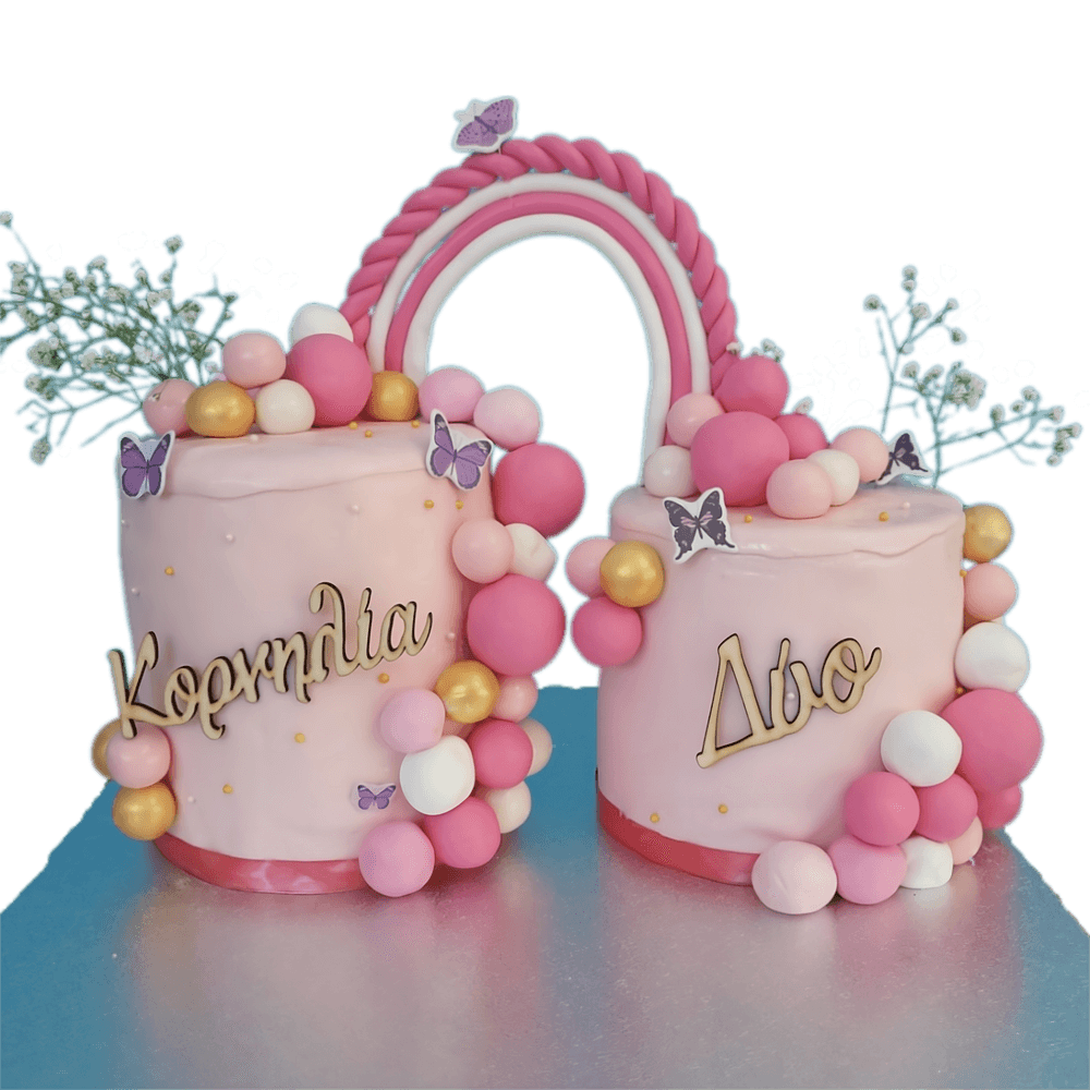Τούρτα Ροζ Ουράνιο τόξο