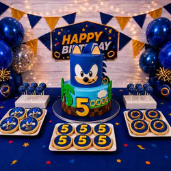 Τούρτα Δυόροφη Sonic και πίστα Σετ