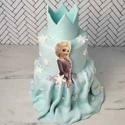 Τούρτα Elsa Φόρεμα και Στέμα Frozen