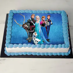 Τούρτα Frozen Έλσα Άννα Ολαφ στάμπα
