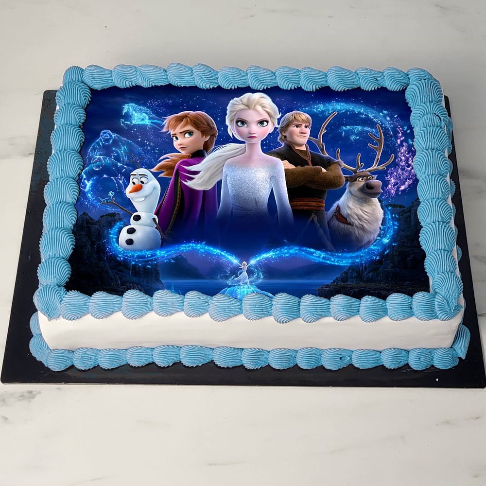 Τούρτα Frozen Έλσα στάμπα fs1