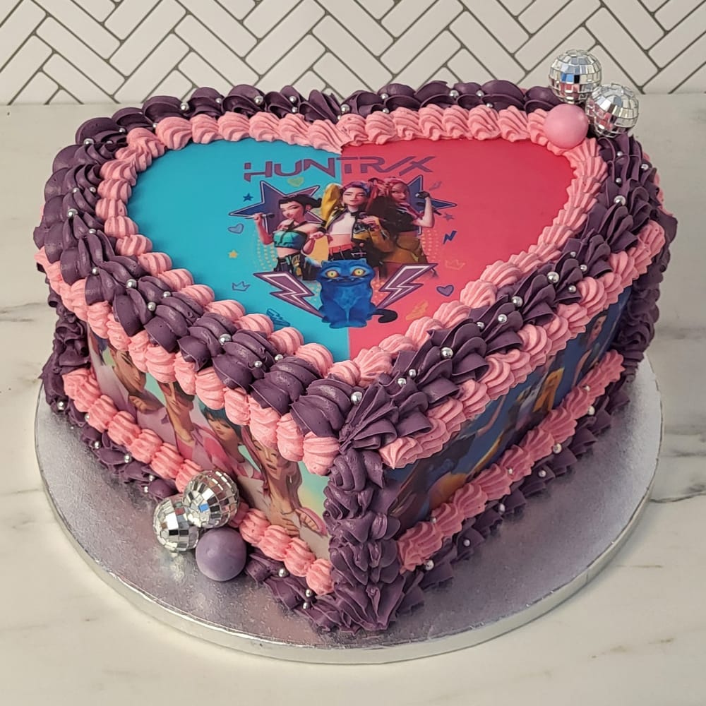Τούρτα Καρδιά Huntrix K-Pop Demon Hunters