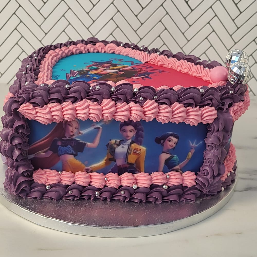 Τούρτα Καρδιά Huntrix K-Pop Demon Hunters