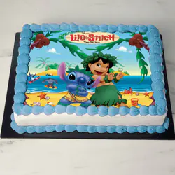 Τούρτα Stitch Lilo στην παραλία