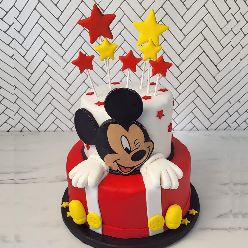 Τούρτα Mickey Mouse Διόροφη με αστέρια