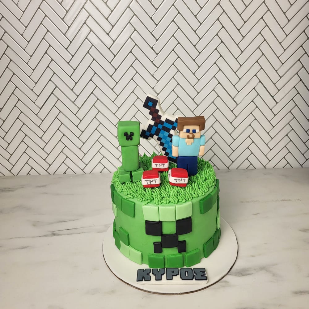 Τούρτα Minecraft Steve και Zombie