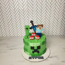 Τούρτα Minecraft Steve και Zombie
