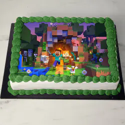 Τούρτα Minecraft Steve zombies την νύχτα
