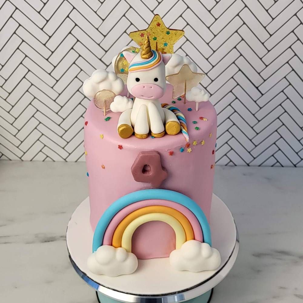 Τούρτα Μονόκερος Ουράνιο Τόξο Γλειφιτζούρια