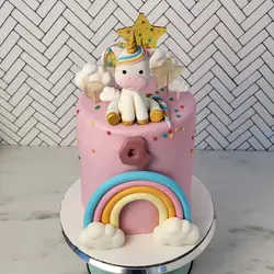 Τούρτα Μονόκερος Ουράνιο Τόξο Γλειφιτζούρια