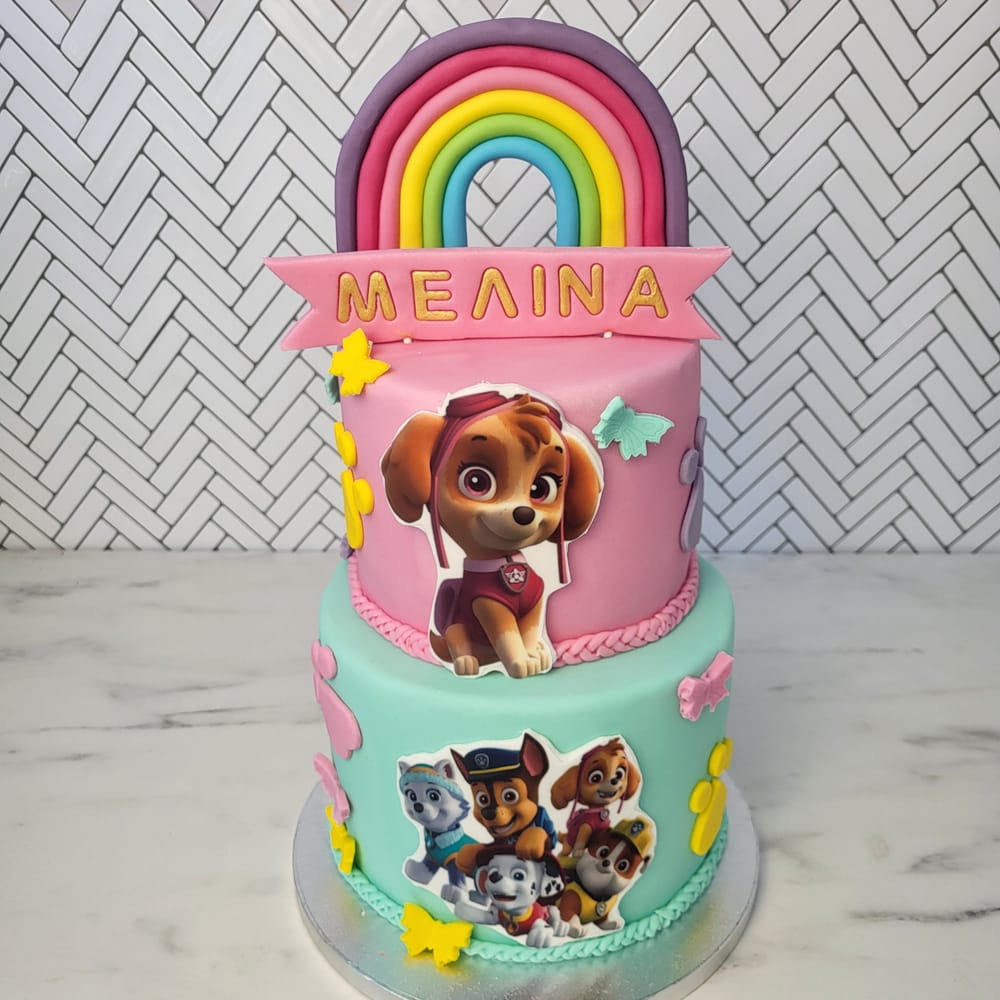 Τούρτα Paw Patrol Skye Ουράνιο Τόξο