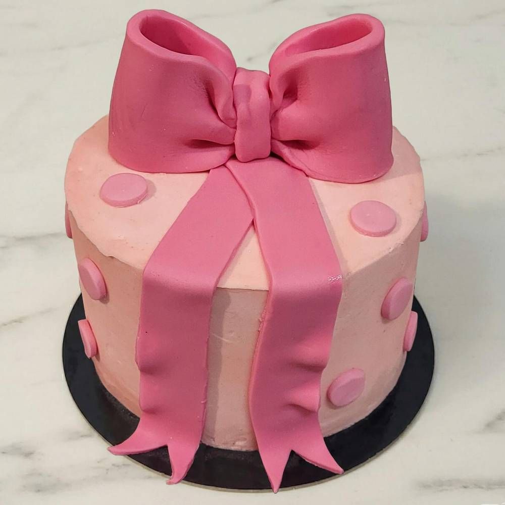 Τούρτα Ροζ Φιόγκος Πουά