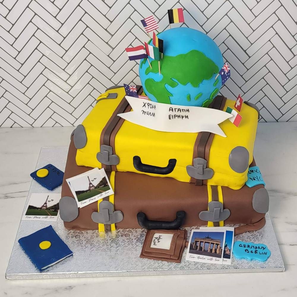 Τούρτα Βαλίτσες Ταξίδια