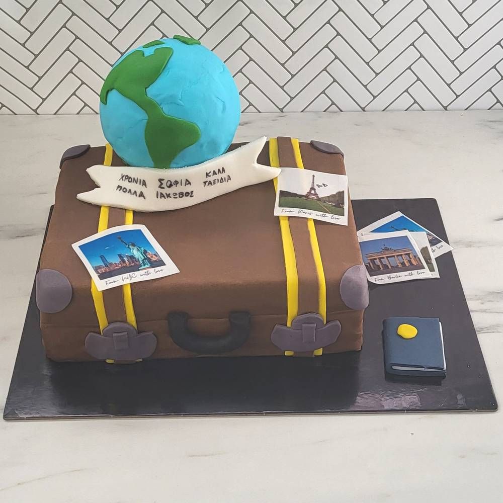Τούρτα Βαλίτσες Ταξίδια